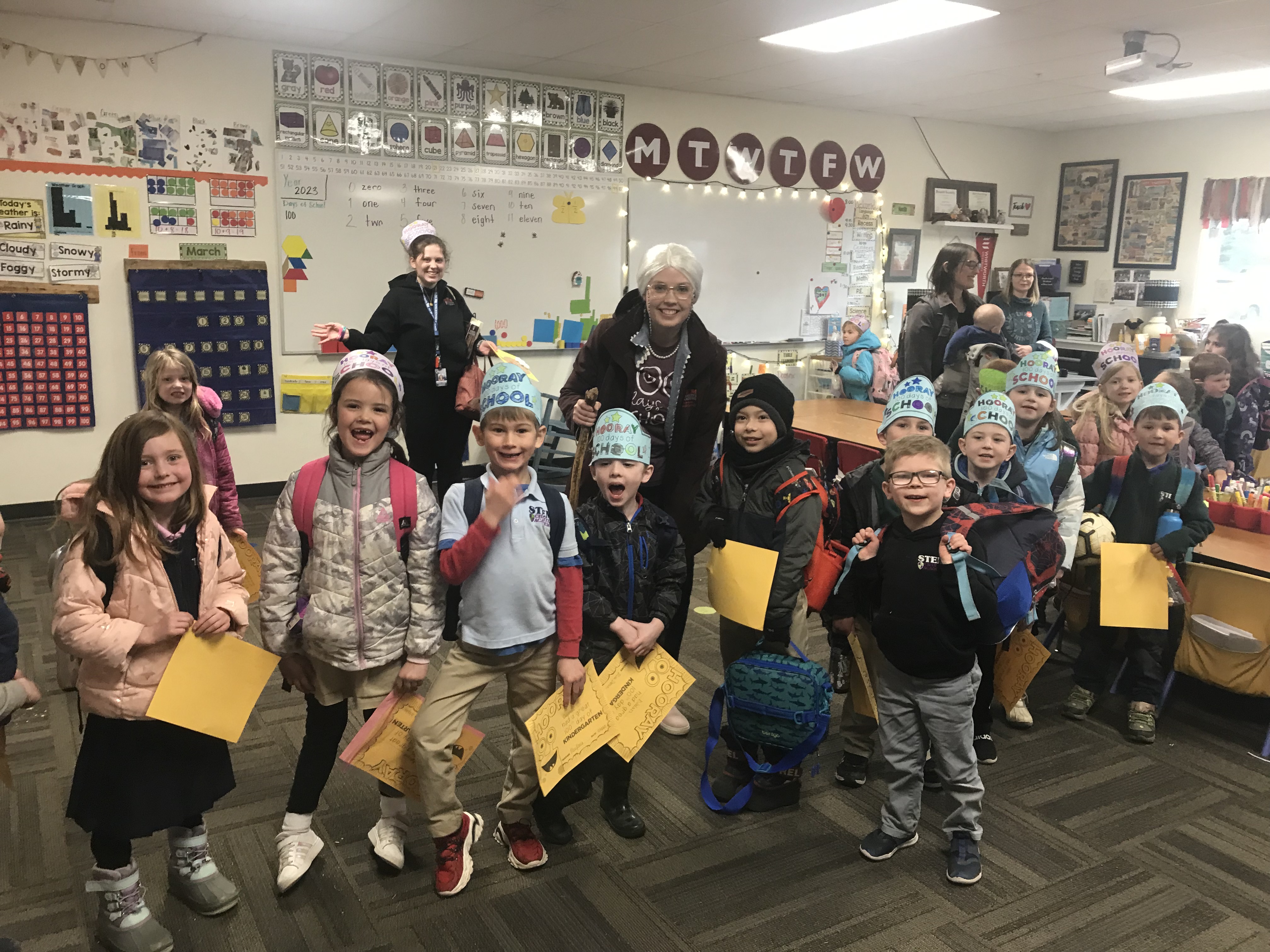 Students and teachers in a classroom